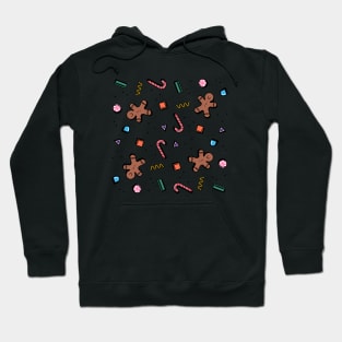 Retro Gingerbread Pattern Hoodie